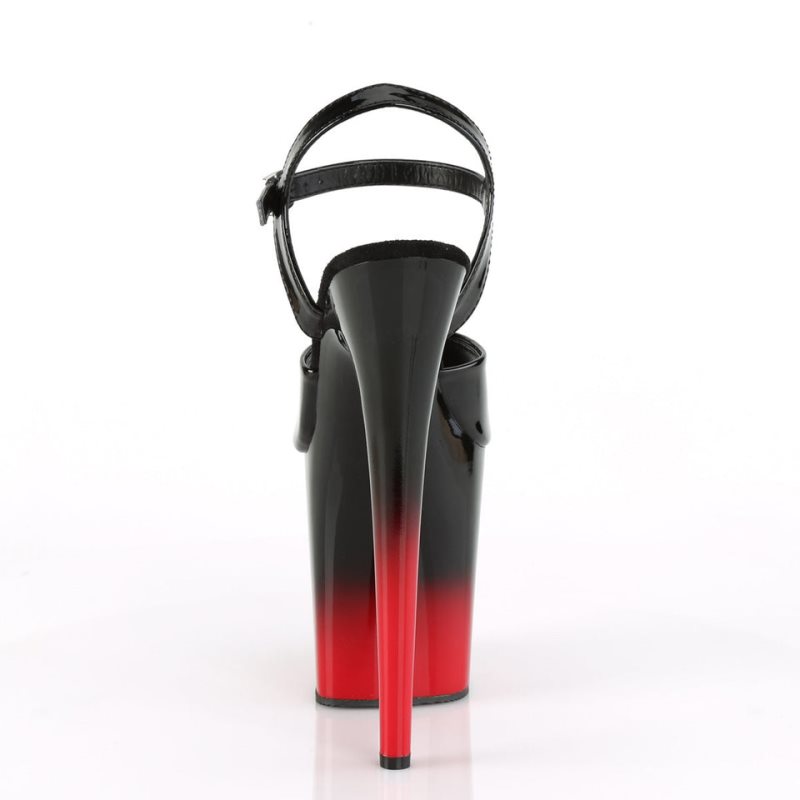 Black / Red Pleaser Flamingo-809BR-H Women's Platform Heels Sandals | AU CSVIQRY