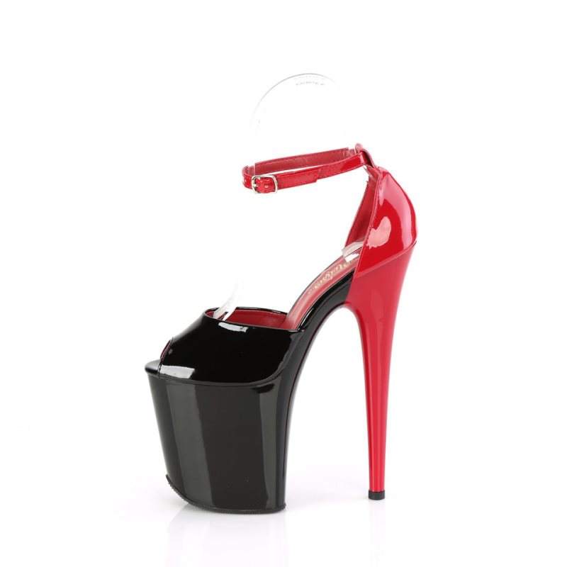 Black / Red Pleaser Flamingo-868 Women's Platform Heels Sandals | AU FGXMWAK