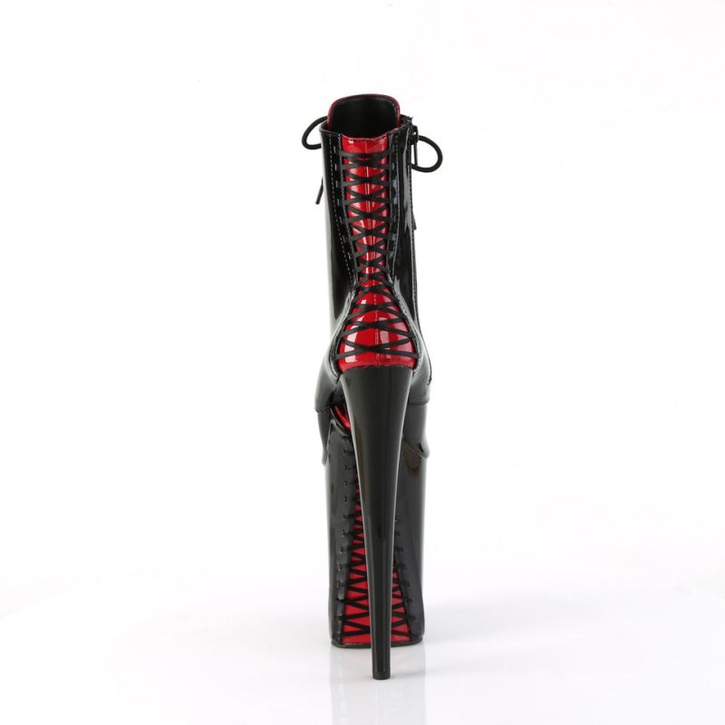 Black / Red Pleaser Infinity-1020FH Women's Heels Boots | AUSTRALIA NSHDB