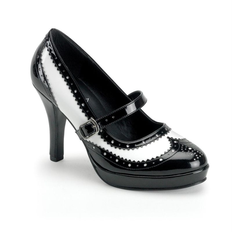 Black / White Pleaser Contessa-06 Women\'s Pumps | AUSTRALIA UEOBJ