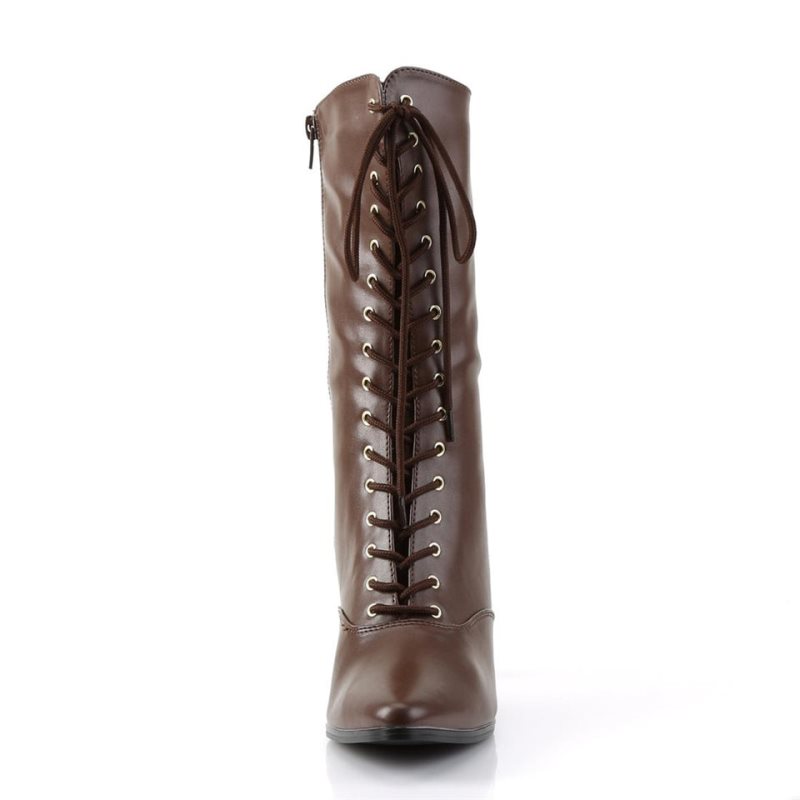 Brown Pleaser Victorian-120 Women's Heels Boots | AUSTRALIA LGUHC