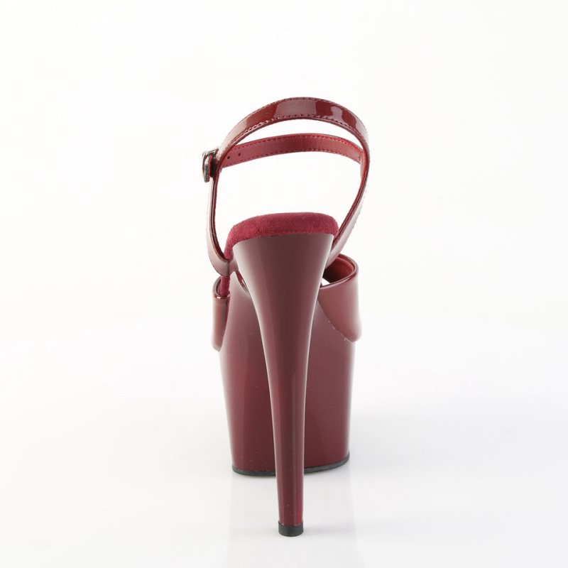 Burgundy Pleaser Adore-709 Women's Platform Heels Sandals | AUSTRALIA NCLUQ