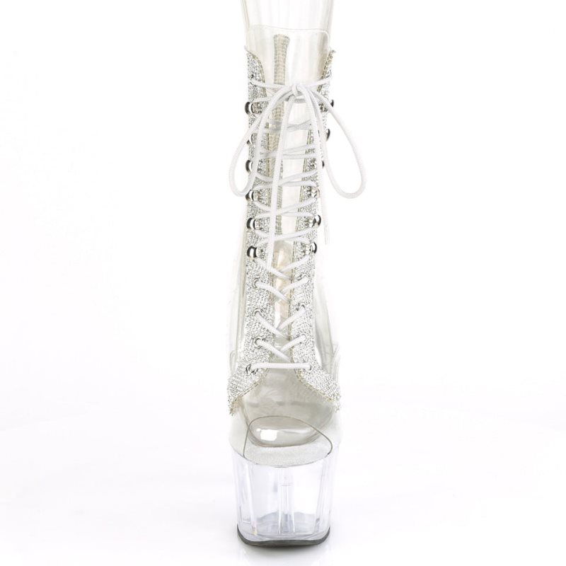 Clear Pleaser Adore-1021C-2 Women's Heels Boots | AU IDQJXWE