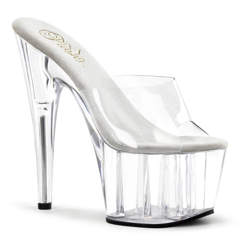 Clear Pleaser Adore-701 Women\'s Platform Slides | AU ZCVDRBU