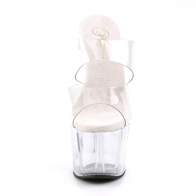 Clear Pleaser Adore-702 Women's Platform Slides | AU QJGRLIY