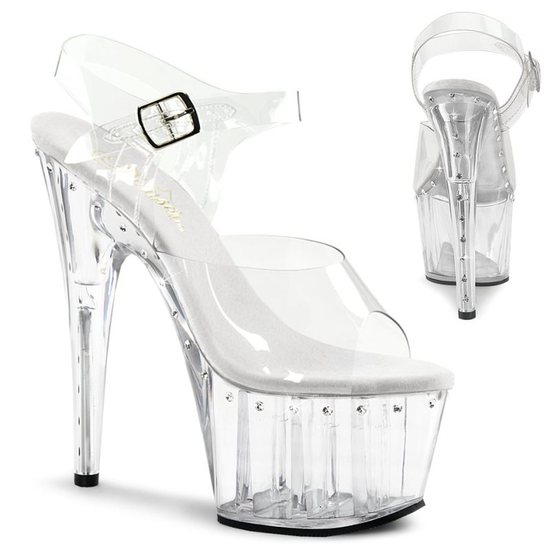 Clear Pleaser Adore-708LS Women\'s Platform Heels Sandals | AU WMFUKGX