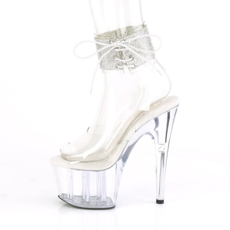 Clear Pleaser Adore-791-2RS Women's Platform Heels Sandals | AU NJZUHWS