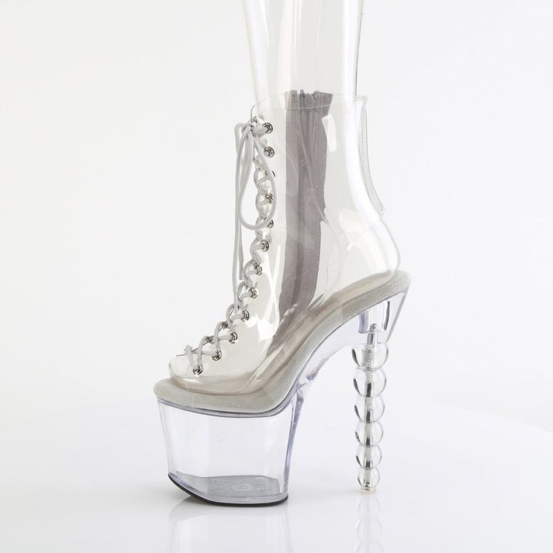 Clear Pleaser Bliss-1016C Women's Heels Boots | AUSTRALIA PXGEZ