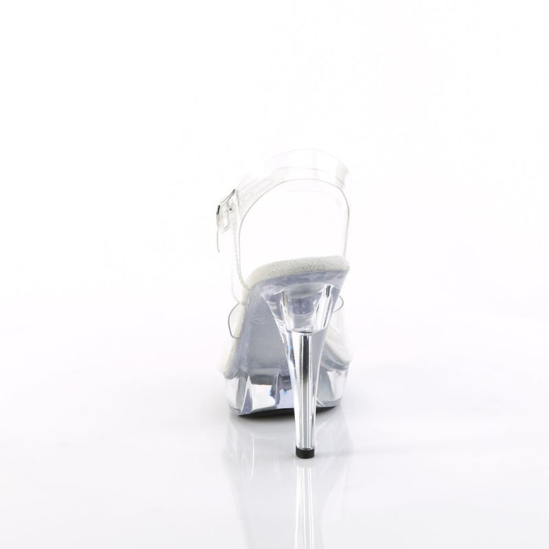 Clear Pleaser Cocktail-508 Women's Platform Heels Sandals | AU XWJKFLG