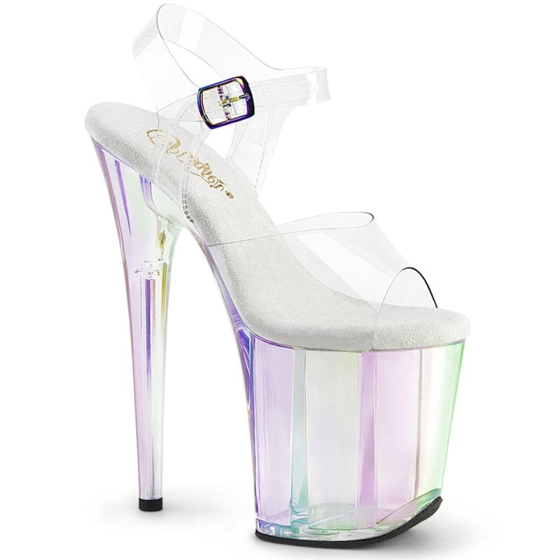 Clear Pleaser Flamingo-808HT Women\'s Platform Heels Sandals | AU PNUBWTY