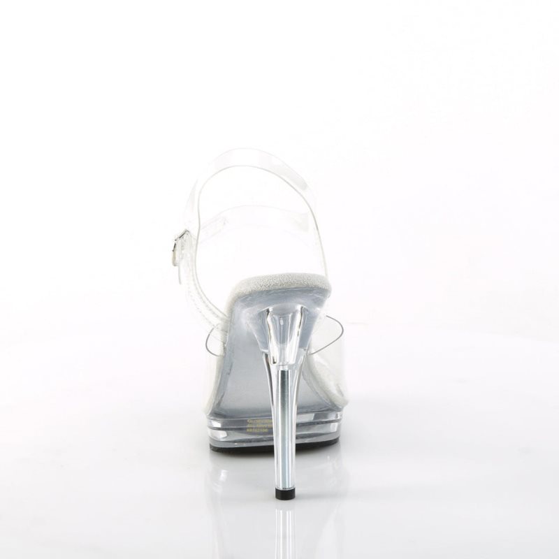 Clear Pleaser Glory-508 Women's Heels Sandals | AUSTRALIA FQETY