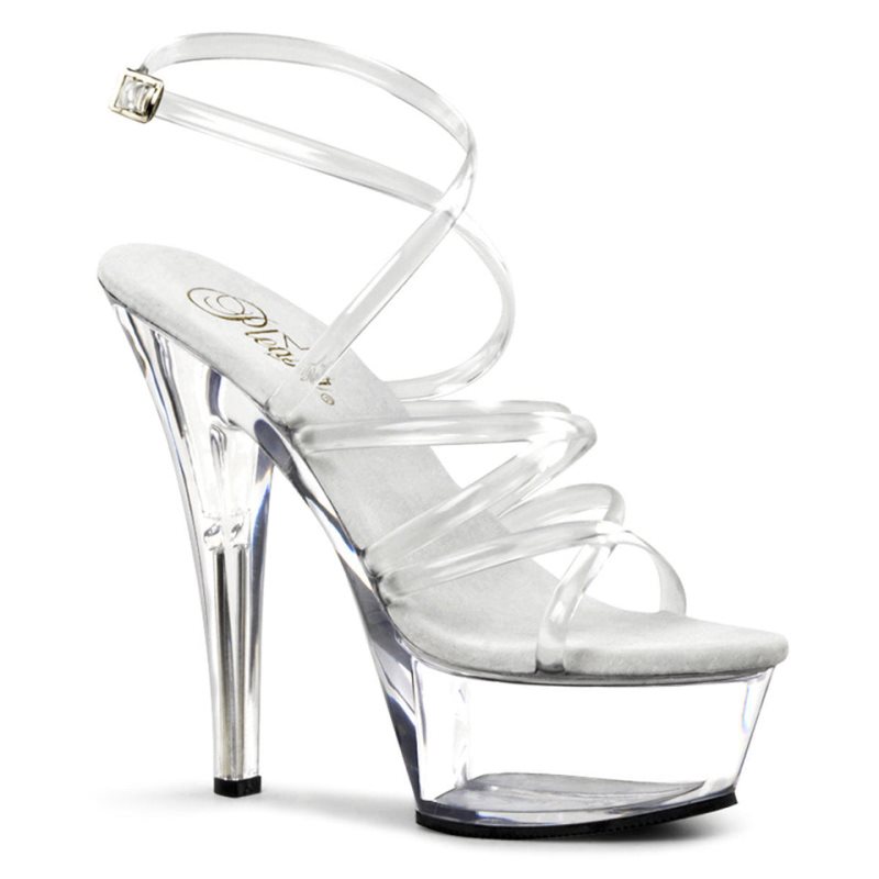 Clear Pleaser Kiss-206 Women\'s Platform Heels Sandals | AUSTRALIA AKBCH