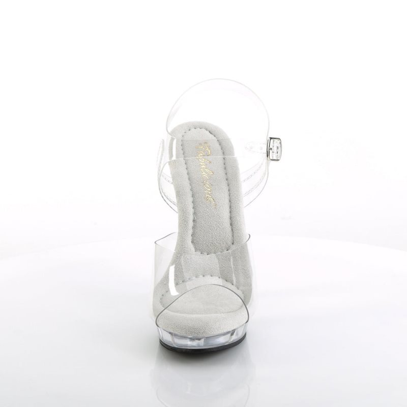 Clear Pleaser Lip-108 Women's Heels Sandals | AU DYUGCNS