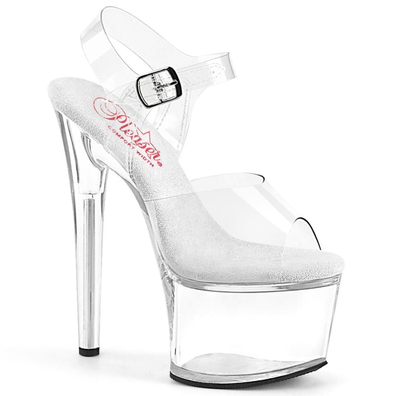 Clear Pleaser Passion-708 Women\'s Platform Heels Sandals | AU LSQXNMU