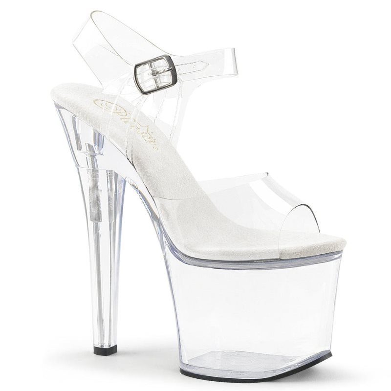 Clear Pleaser Radiant-708 Women\'s Platform Heels Sandals | AU VLZMSUK