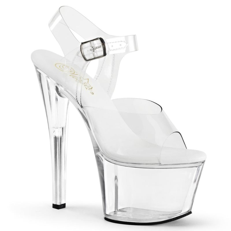 Clear Pleaser Sky-308VL Women\'s Platform Heels Sandals | AUSTRALIA FERVS