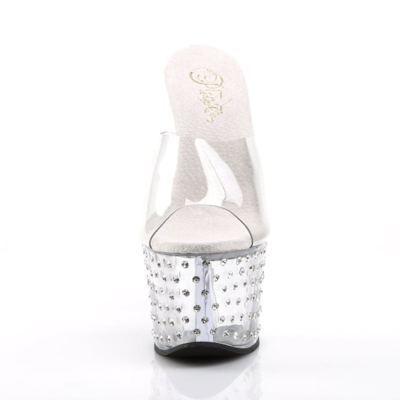 Clear Pleaser Stardust-701 Women's Platform Slides | AUSTRALIA NKVIY