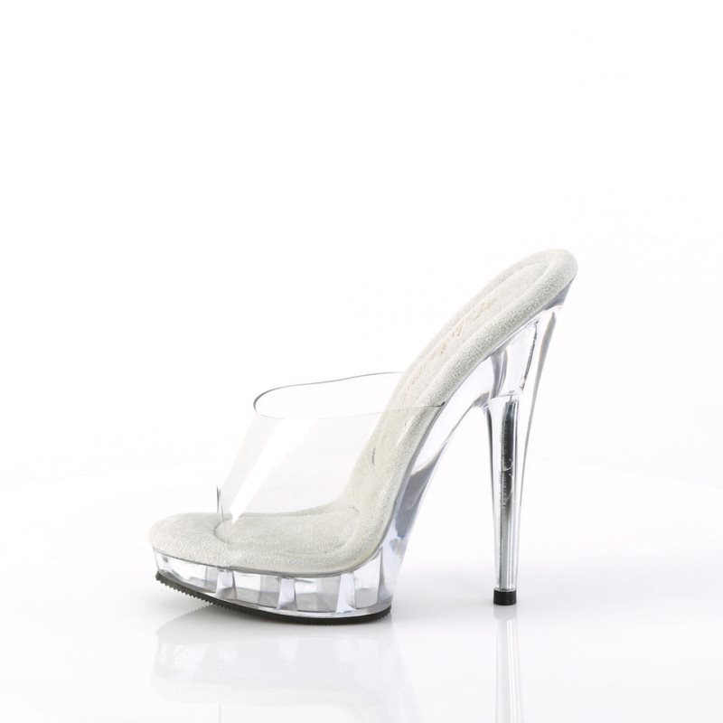 Clear Pleaser Sultry-601 Women's Platform Slides | AU VPONCWD