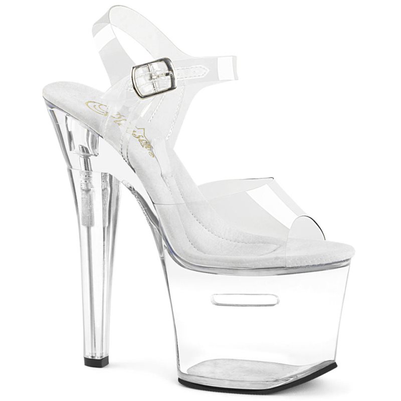 Clear Pleaser Tipjar-708RAD Women\'s Platform Heels Sandals | AUSTRALIA WDTCZ