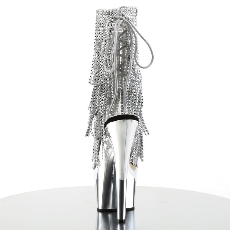 Clear / Silver Pleaser Adore-1017RSF Women's Heels Boots | AUSTRALIA GQAYP