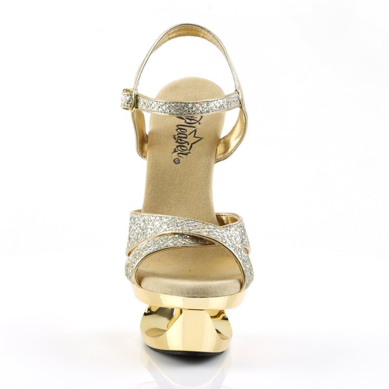 Gold Pleaser Eclipse-619G Women's Platform Heels Sandals | AUSTRALIA EHRML