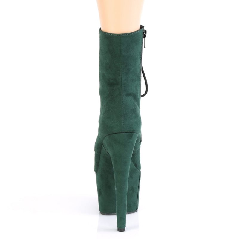 Green Pleaser Adore-1020FS Faux Suede Women's Heels Boots | AUSTRALIA BIJHN