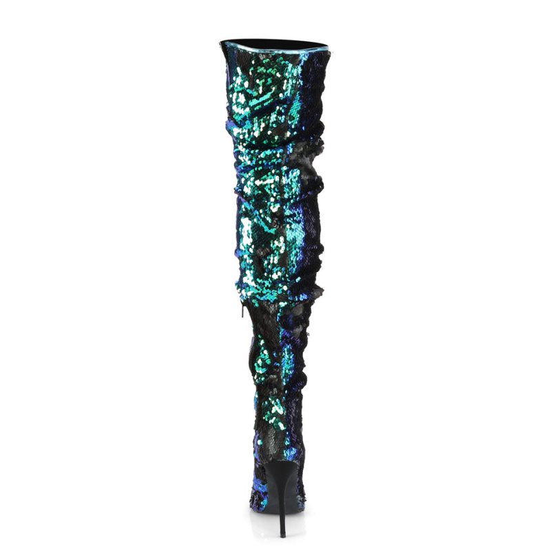 Green Pleaser Courtly-3011 Women's Thigh High Boots | AU FZENVPQ