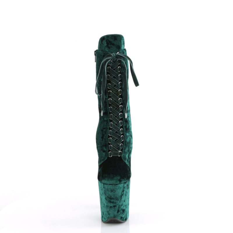 Green Pleaser Flamingo-1045VEL Women's Heels Boots | AU VGDERXP