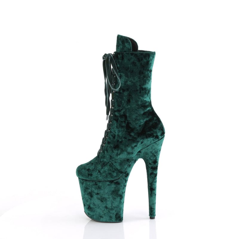 Green Pleaser Flamingo-1045VEL Women's Heels Boots | AU VGDERXP