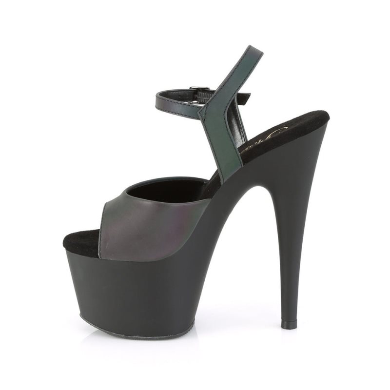 Green / Black Pleaser Adore-709REFL Women's Platform Heels Sandals | AUSTRALIA LKPBH