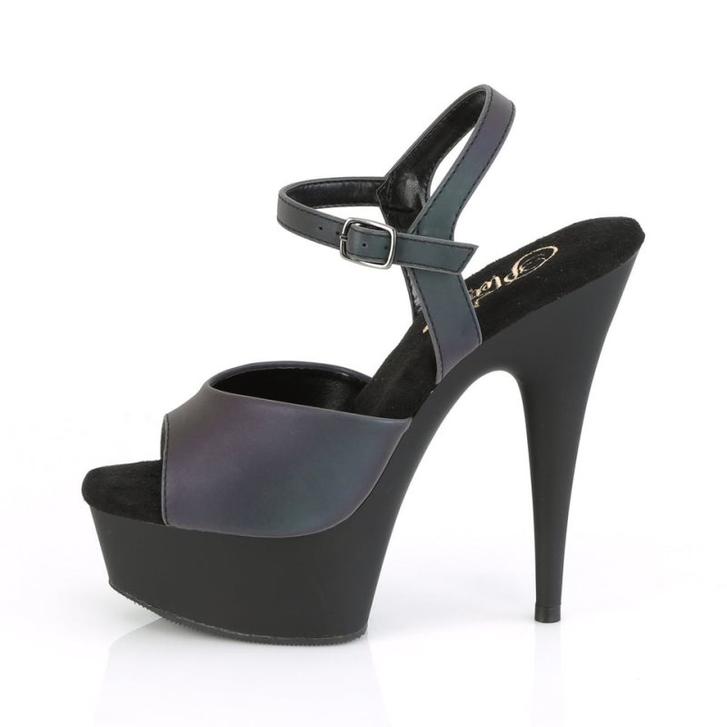 Green / Black Pleaser Delight-609REFL Women's Platform Heels Sandals | AUSTRALIA DTQSB