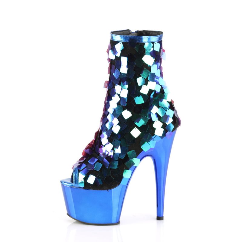 Green / Blue Pleaser Adore-1031SSQ Women's Heels Boots | AUSTRALIA XBCYH