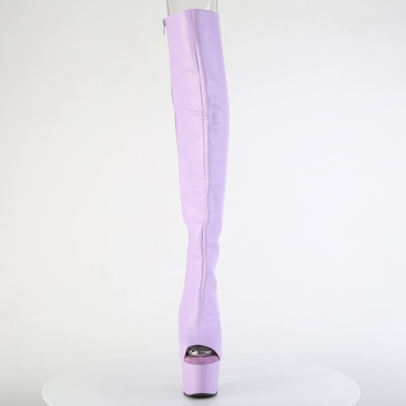 Lavender Pleaser Adore-3019 Faux Leather Women's Thigh High Boots | AU NSPJQMU