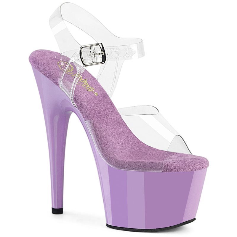 Lavender / Clear Pleaser Adore-708 Women\'s Platform Heels Sandals | AUSTRALIA EHFKU