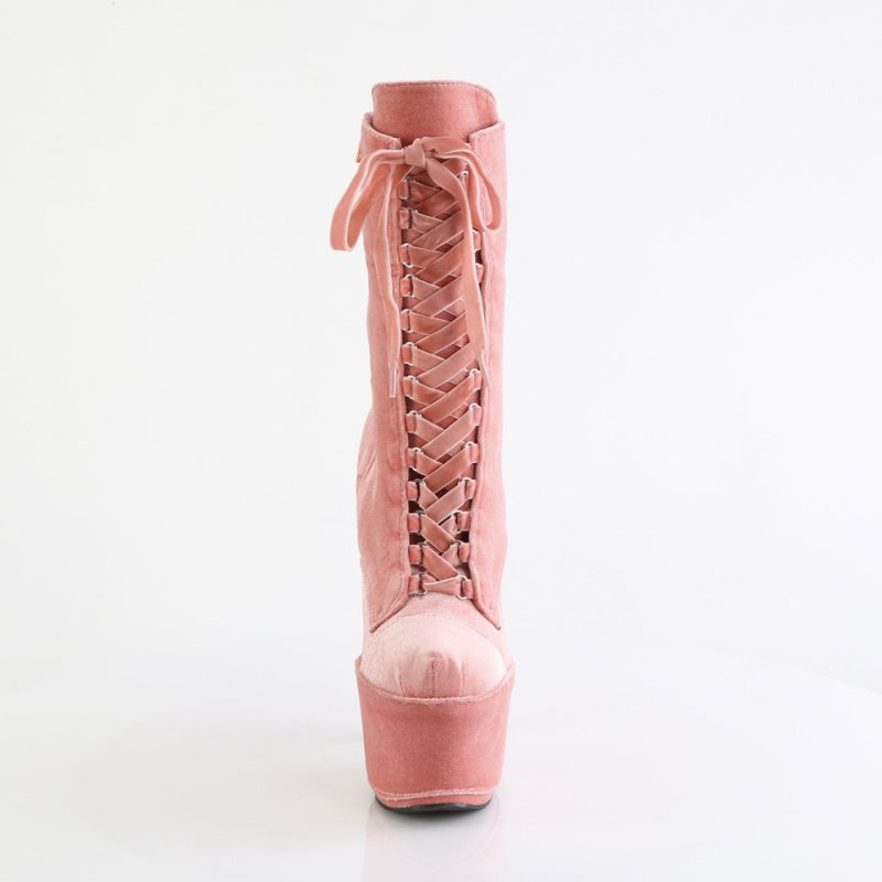 Pink Pleaser Adore-1045VEL Women's Heels Boots | AU ZBFSUDN