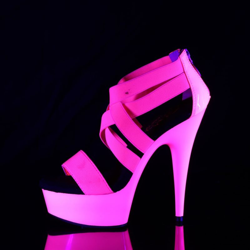 Pink Pleaser Delight-669UV Women's Platform Heels Sandals | AUSTRALIA JUXSW