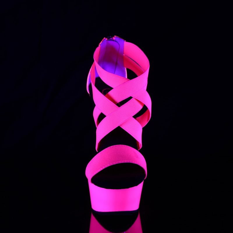 Pink Pleaser Delight-669UV Women's Platform Heels Sandals | AUSTRALIA JUXSW