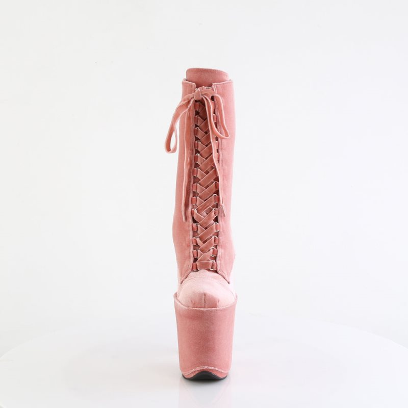 Pink Pleaser Flamingo-1045VEL Women's Heels Boots | AUSTRALIA GVUIW