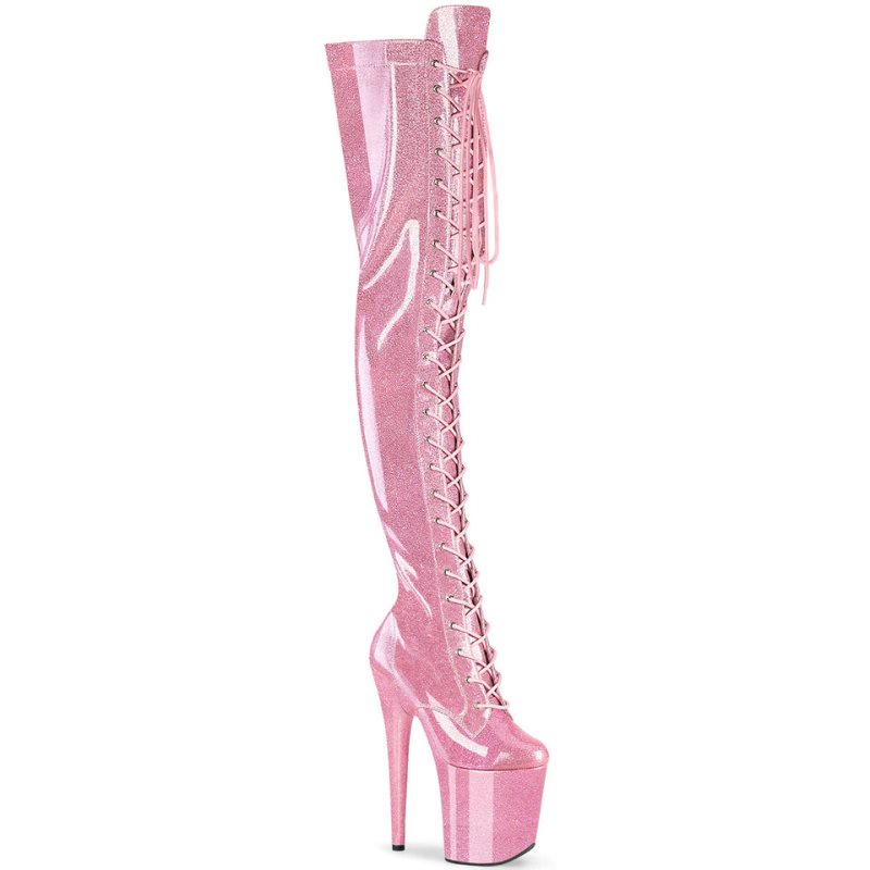 Pink Pleaser Flamingo-3020GP Glitter Women\'s Thigh High Boots | AUSTRALIA TZQGR