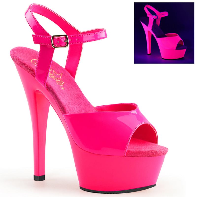 Pink Pleaser Kiss-209UV Women\'s Platform Heels Sandals | AU WOMJKQV