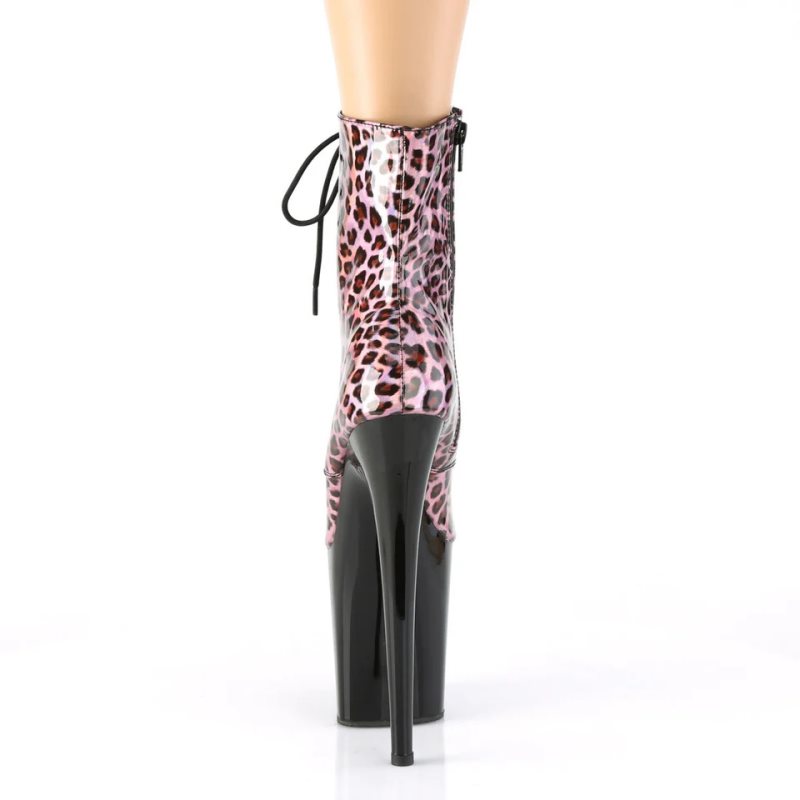 Pink / Black Pleaser Flamingo-1020LP Women's Heels Boots | AUSTRALIA RPXFJ