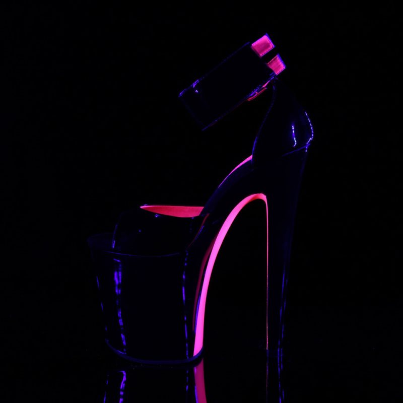 Pink / Black Pleaser Xtreme-875TT Women's Platform Heels Sandals | AUSTRALIA CYDWE