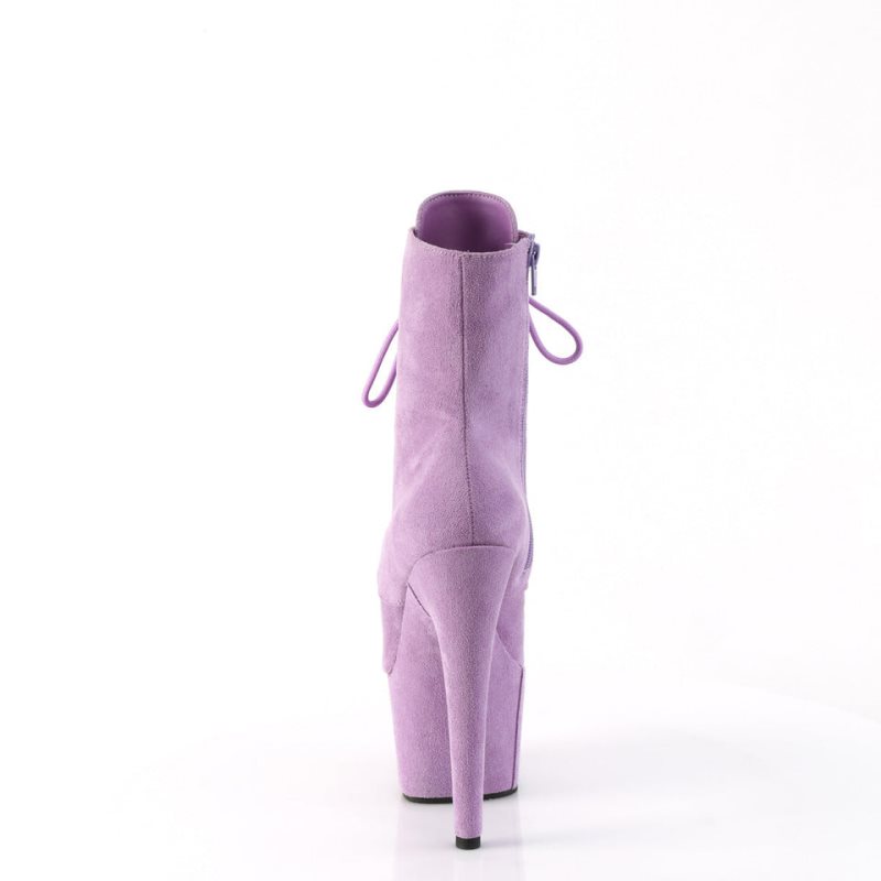 Purple Pleaser Adore-1020FS Faux Suede Women's Heels Boots | AUSTRALIA MFIGJ