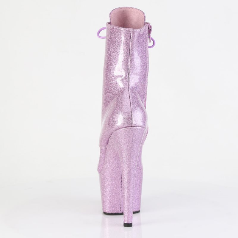 Purple Pleaser Adore-1020GP Glitter Patent Women's Heels Boots | AU LGZFAEU