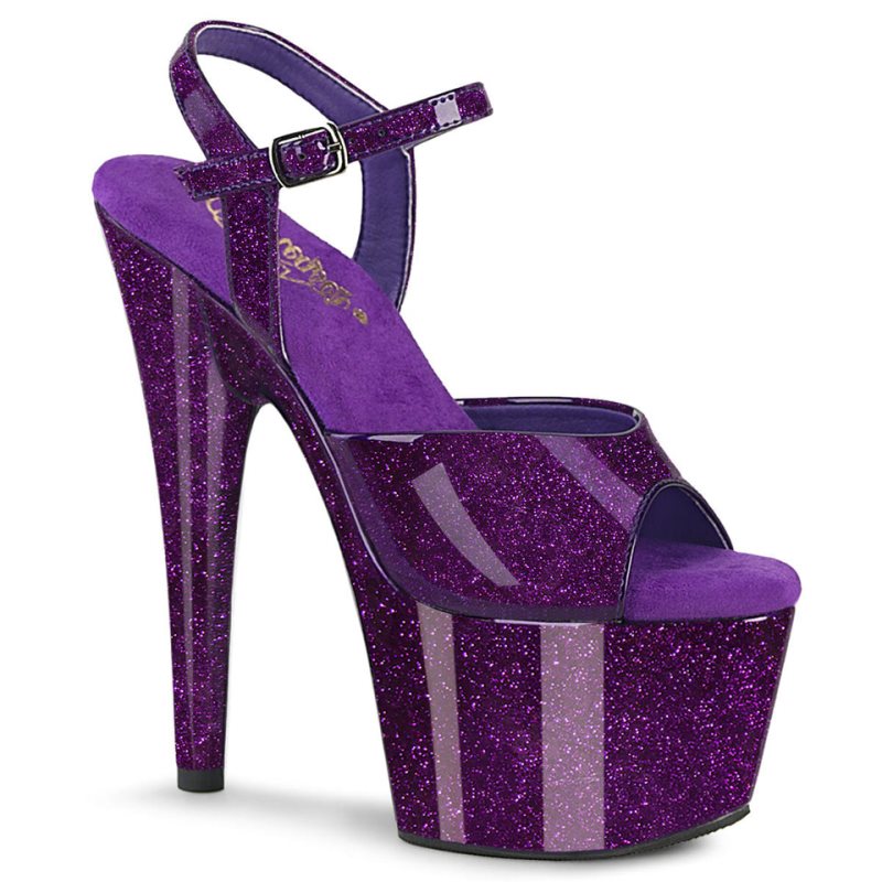 Purple Pleaser Adore-709GP Women\'s Platform Heels Sandals | AUSTRALIA AFPGT