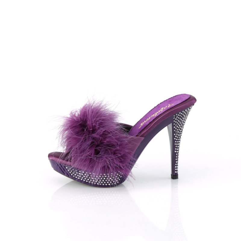 Purple Pleaser Elegant-401F Women's Platform Slides | AUSTRALIA WCLJN