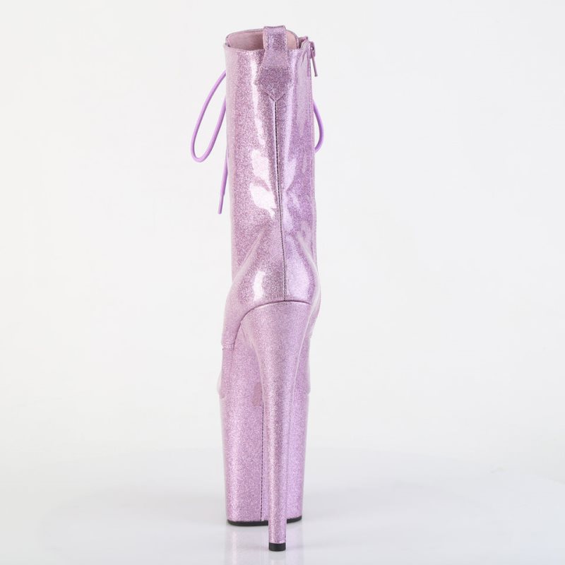 Purple Pleaser Flamingo-1040GP Glitter Women's Heels Boots | AUSTRALIA RBEMU