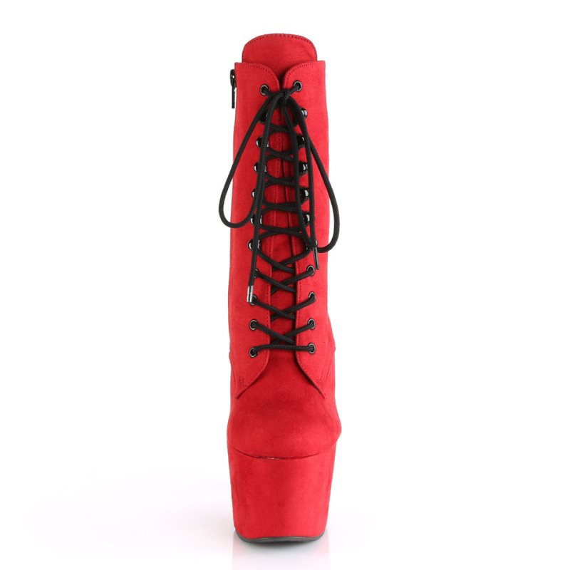 Red Pleaser Adore-1020FS Faux Suede Women's Heels Boots | AUSTRALIA GWFYD