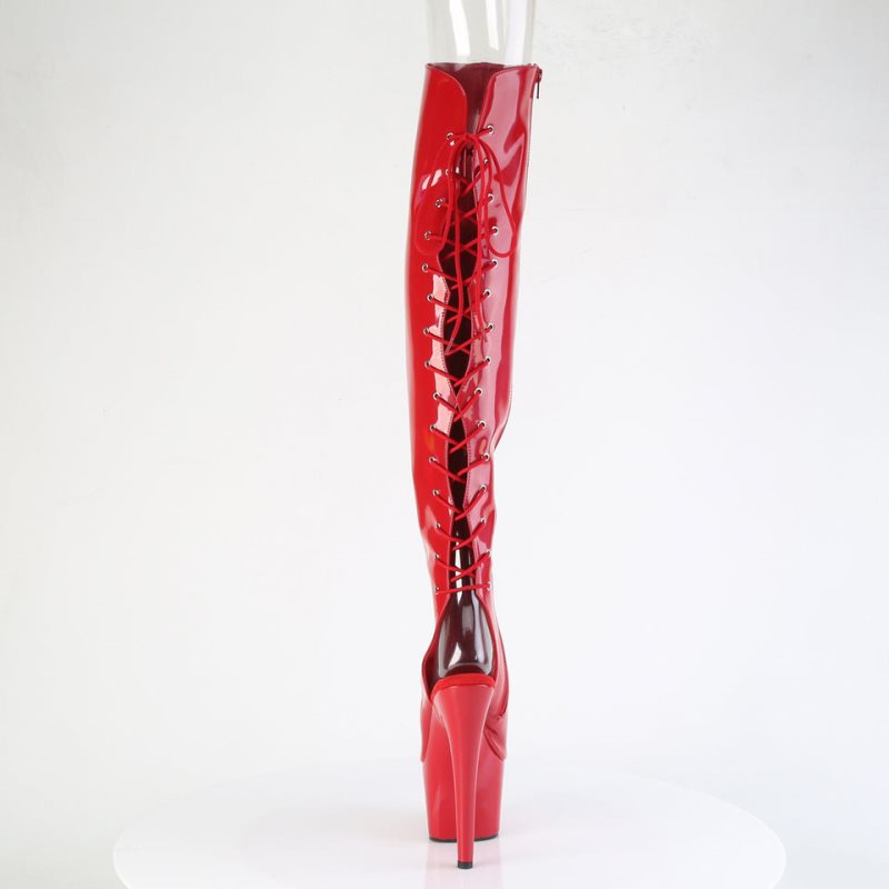 Red Pleaser Adore-3019HWR Stretch Holo Women's Thigh High Boots | AUSTRALIA CDRKH