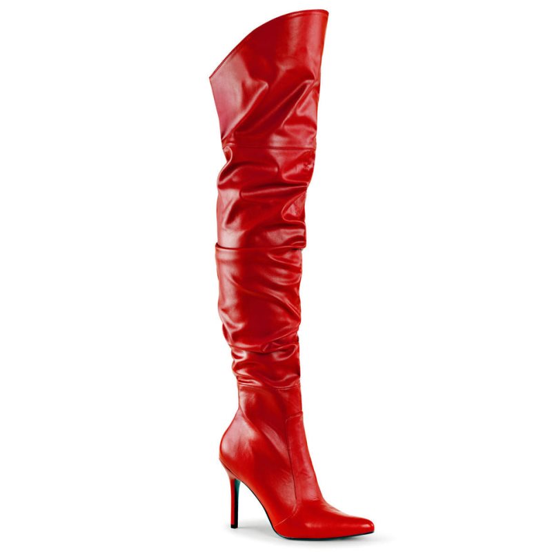 Red Pleaser Classique-3011 Women\'s Thigh High Boots | AUSTRALIA RTHUJ